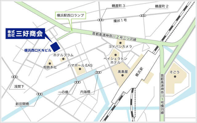 三好商会本社の地図